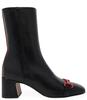 Madison Maison Leather Back Stripe Boot - Black - Thumbnail 1