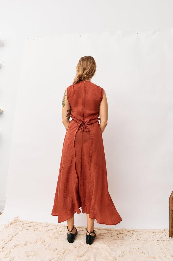 Pre-loved] Caron Callahan Maxi Dress - Rust | Garmentory