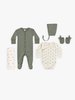 Kids Quincy Mae Essentials Set - Basil/Ivory - Thumbnail 1