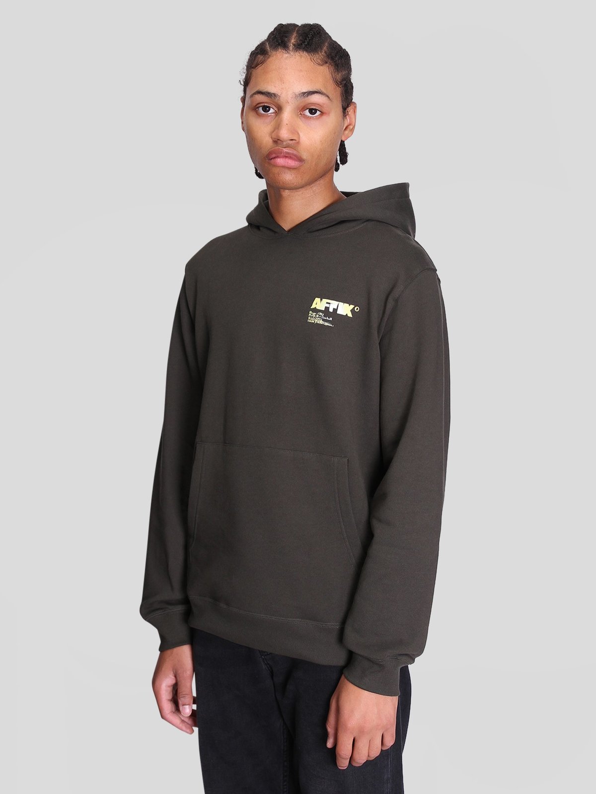 【AFFXWRKS】STANDARDISED HOODIE BLACK/GREEN Standardised-Hoodie-Org--