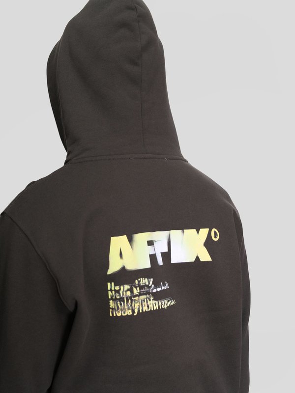 【AFFXWRKS】STANDARDISED HOODIE BLACK/GREEN MEMPHIS | 【AFFXWRKS】 ⁡ A.I. STANDARDISED LOGO HOODIE COLOR