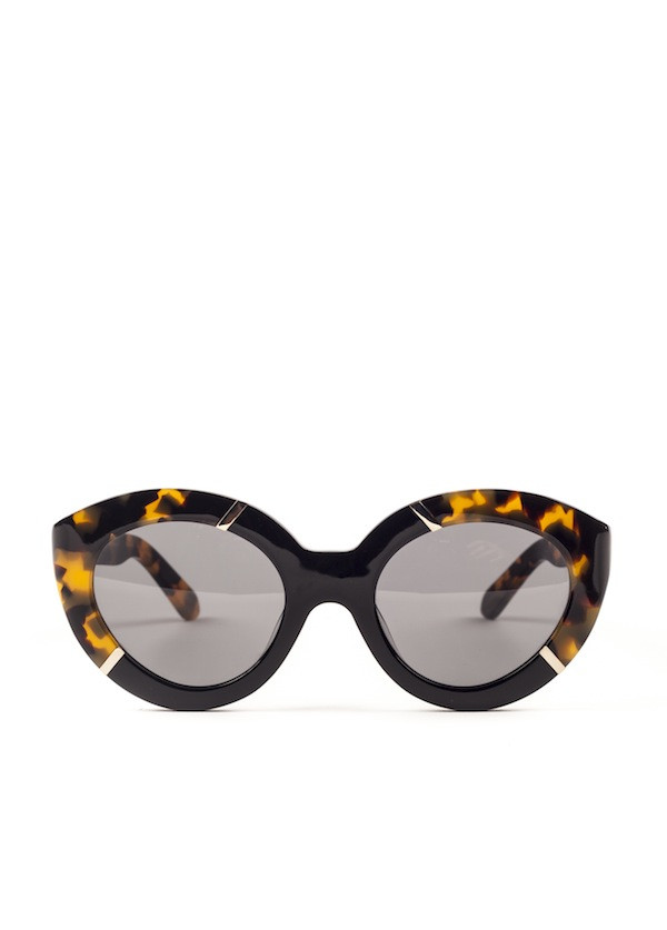Karen Walker Flowerpatch Tortoise Shell Cat Eye Sunglasses Karen Walker Flowerpatch Sunglasses - Tortoise / Black main image 3