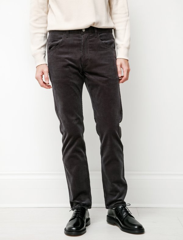 Comoli Mens Corduroy 5 Pocket Pant - Stone Navy | Garmentory