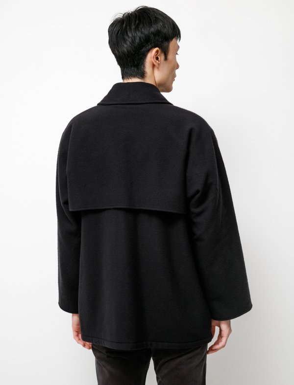 Comoli Napped Wool Mackinaw Cruiser - Navy | Garmentory