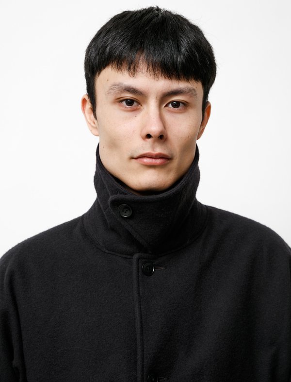 Comoli Napped Wool Mackinaw Cruiser - Navy | Garmentory