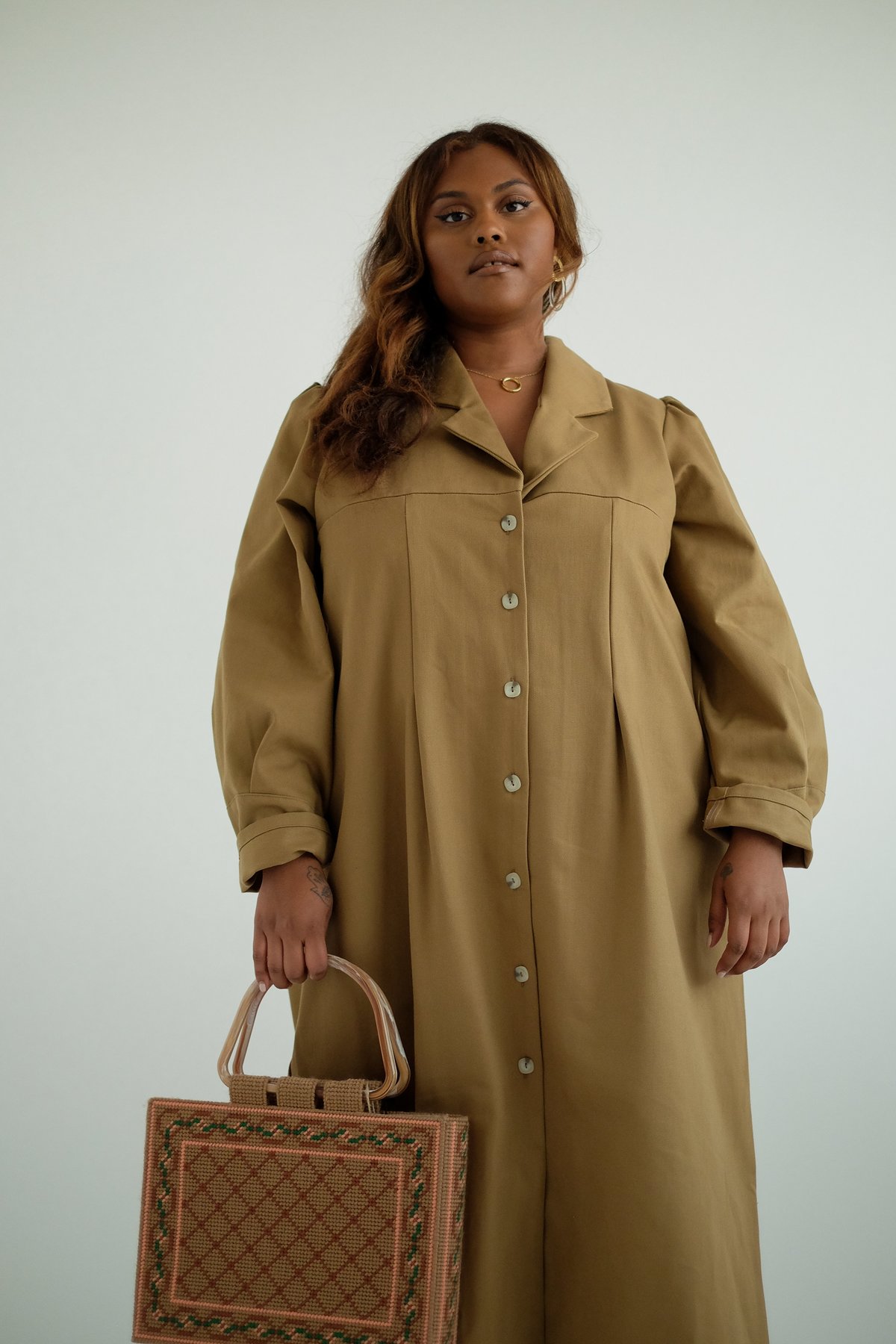 SELVA / NEGRA lorena dress - camel twill - Image 6 of 9