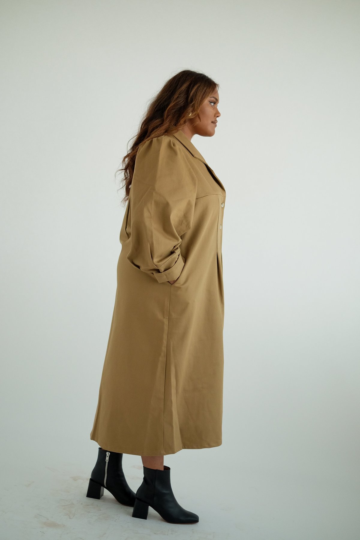 SELVA / NEGRA lorena dress - camel twill - Image 9 of 9