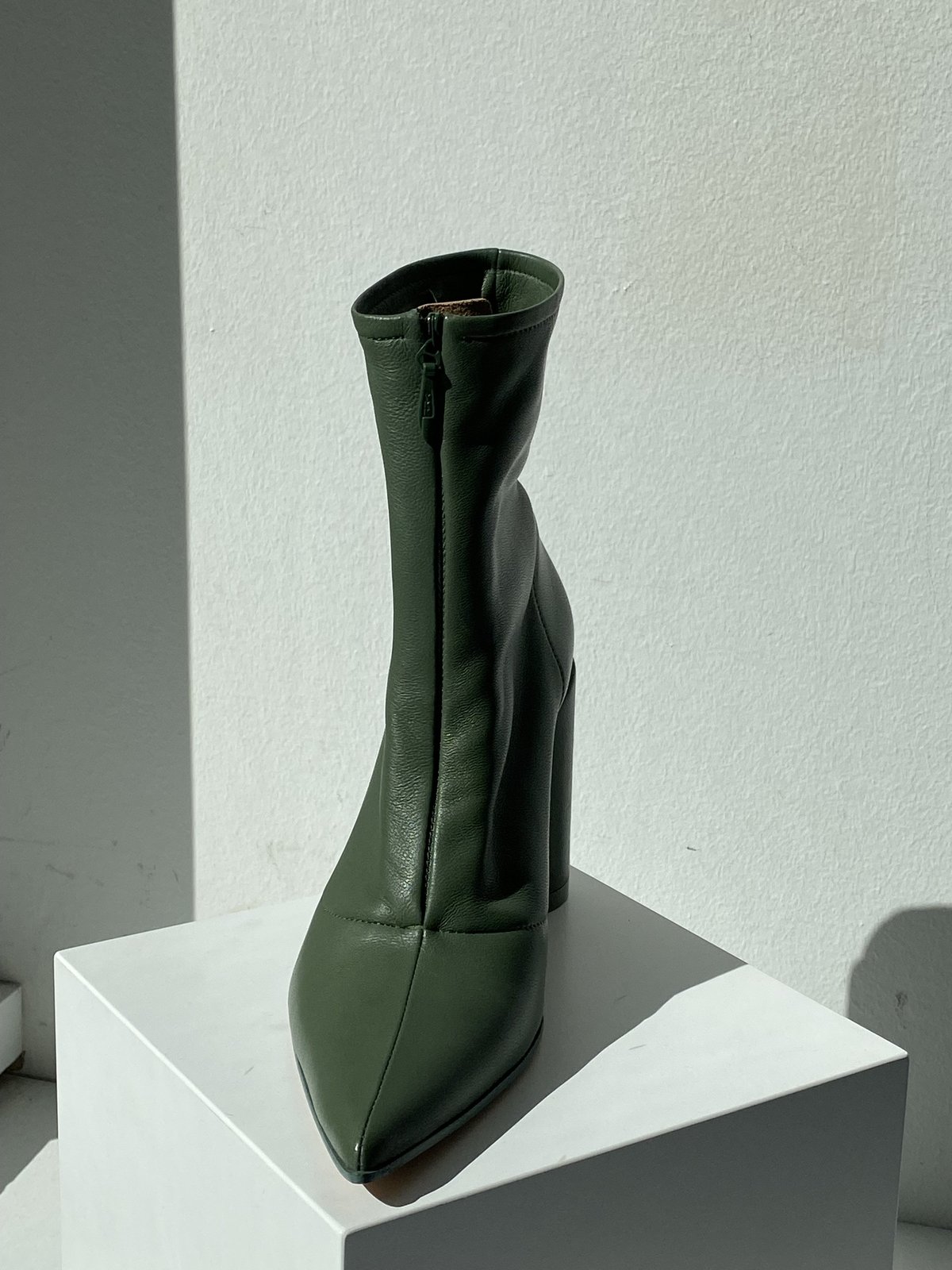 MM6 Maison Margiela Front Zip Ankle Boots - Sea Spray | Garmentory