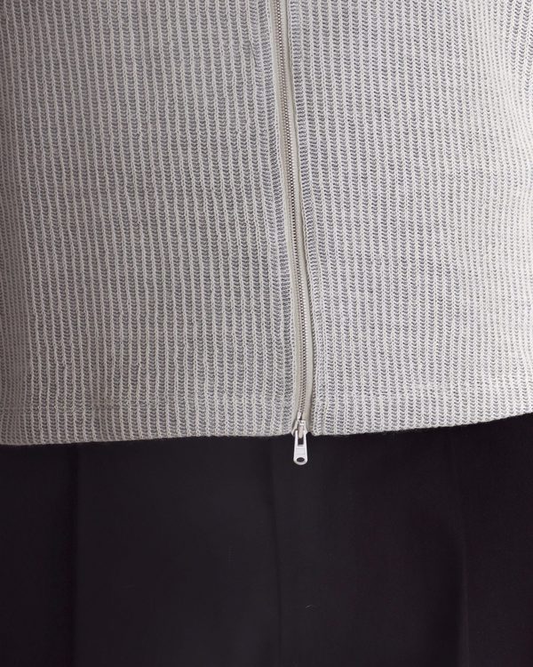 Our Legacy Shrunken Full Zip Polo - gray | Garmentory