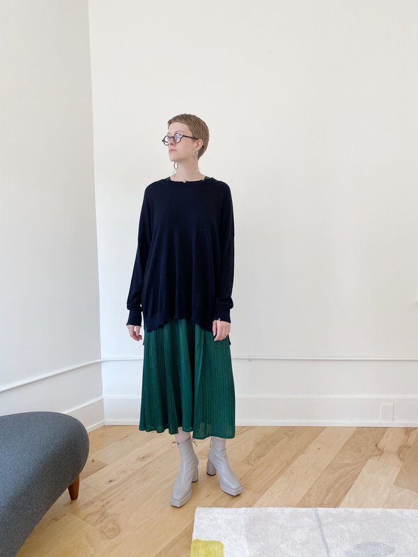 Pleats Please by Issey Miyake October V-Neck Sleeveless Dress