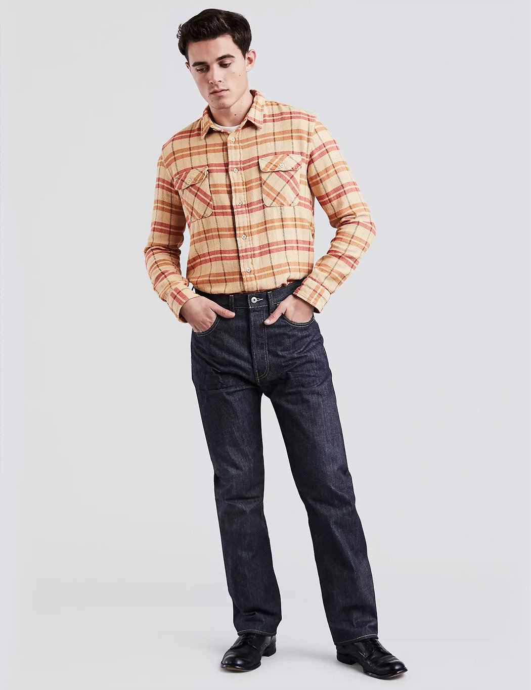 Levis Vintage Clothing Rigid Jeans - Dark Indigo Blue | Garmentory