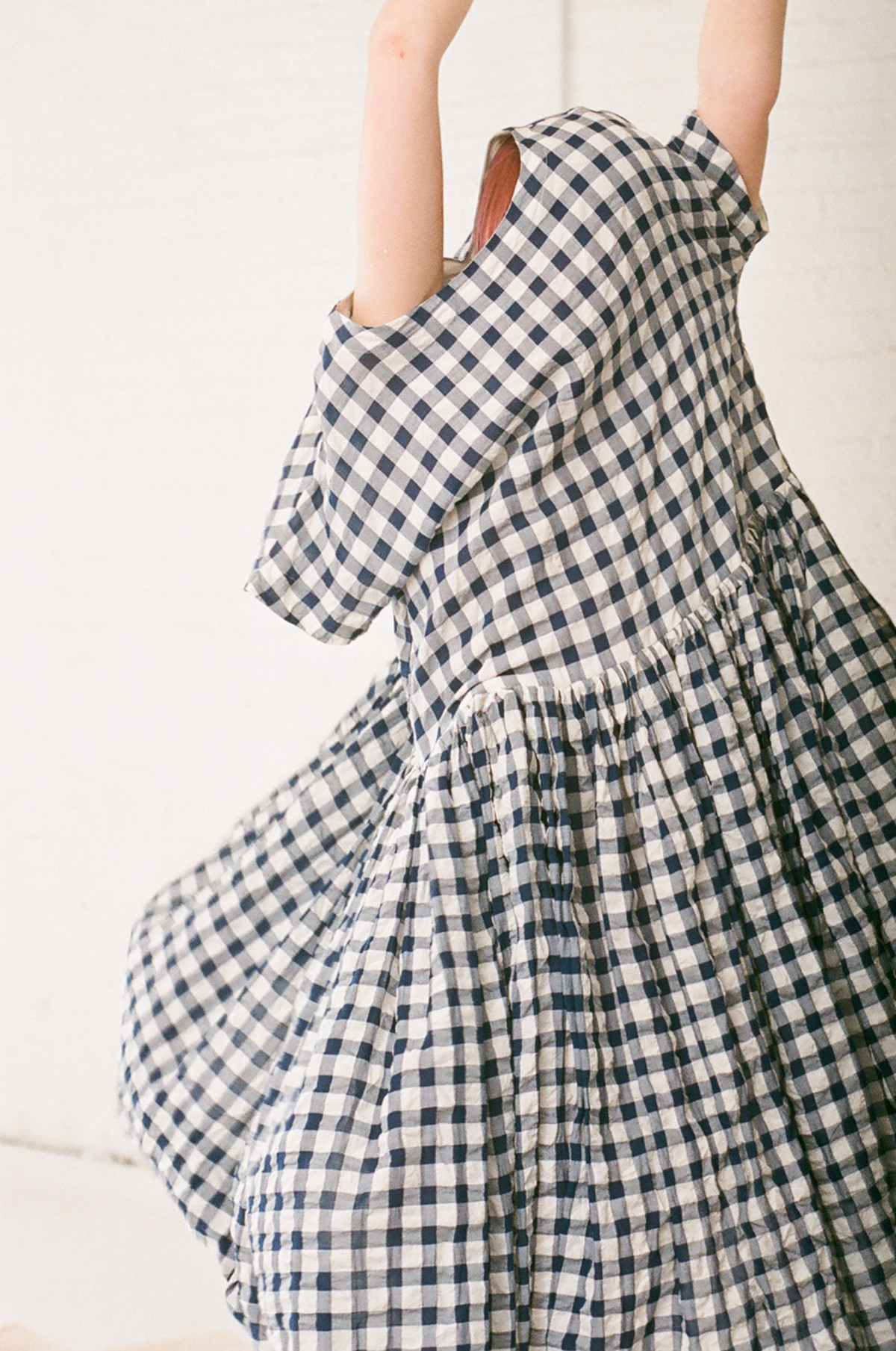 Casey Casey Pasha Rouche Dress in Blue White | Garmentory