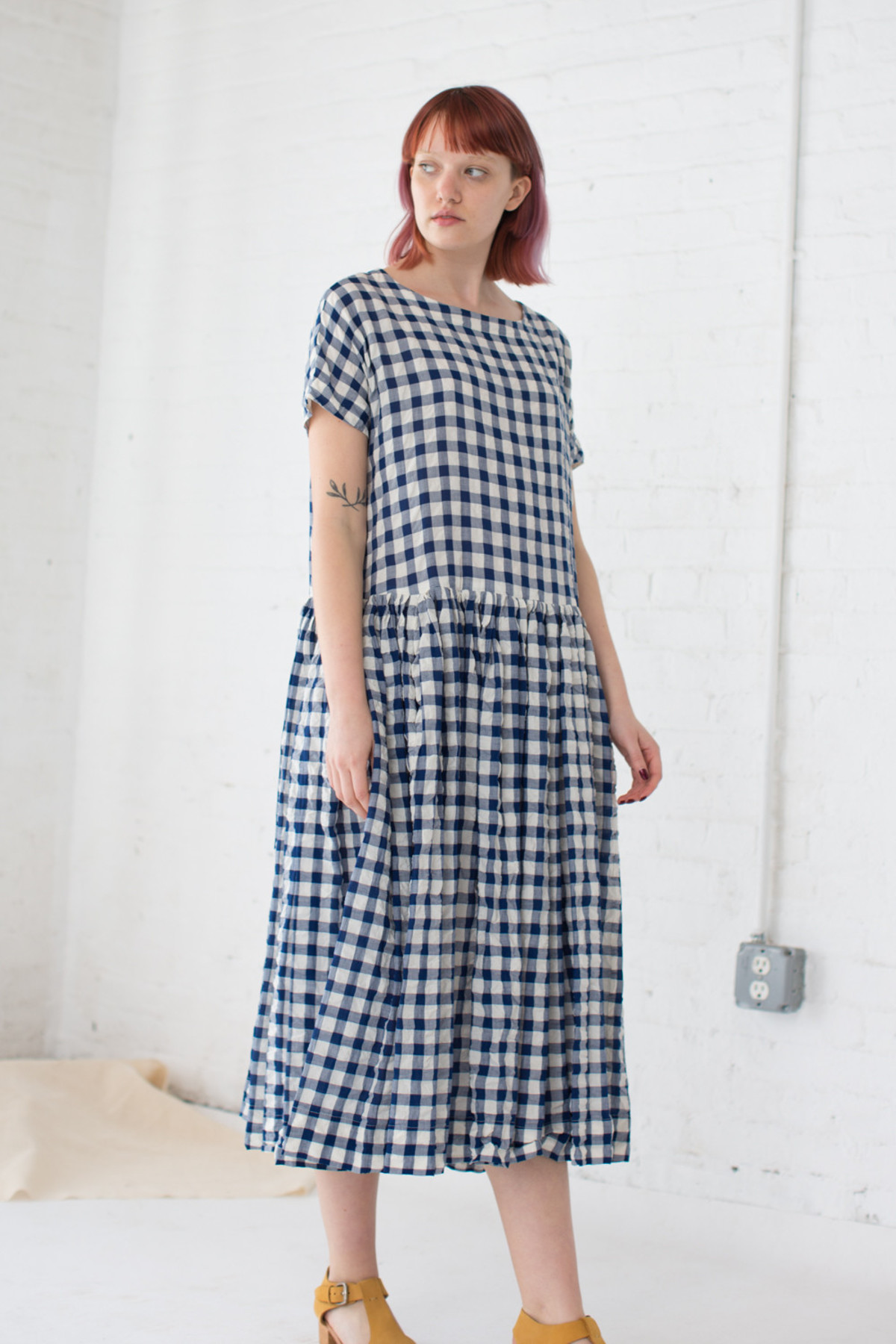 Casey Casey Pasha Rouche Dress in Blue White | Garmentory