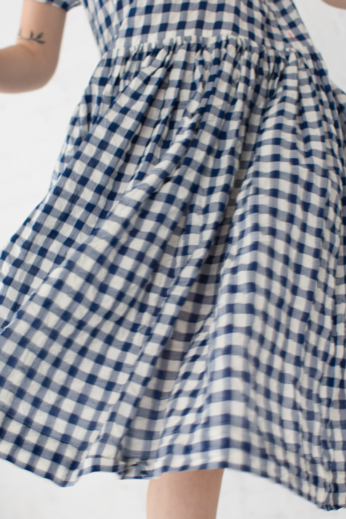Casey Casey Pasha Rouche Dress in Blue White | Garmentory