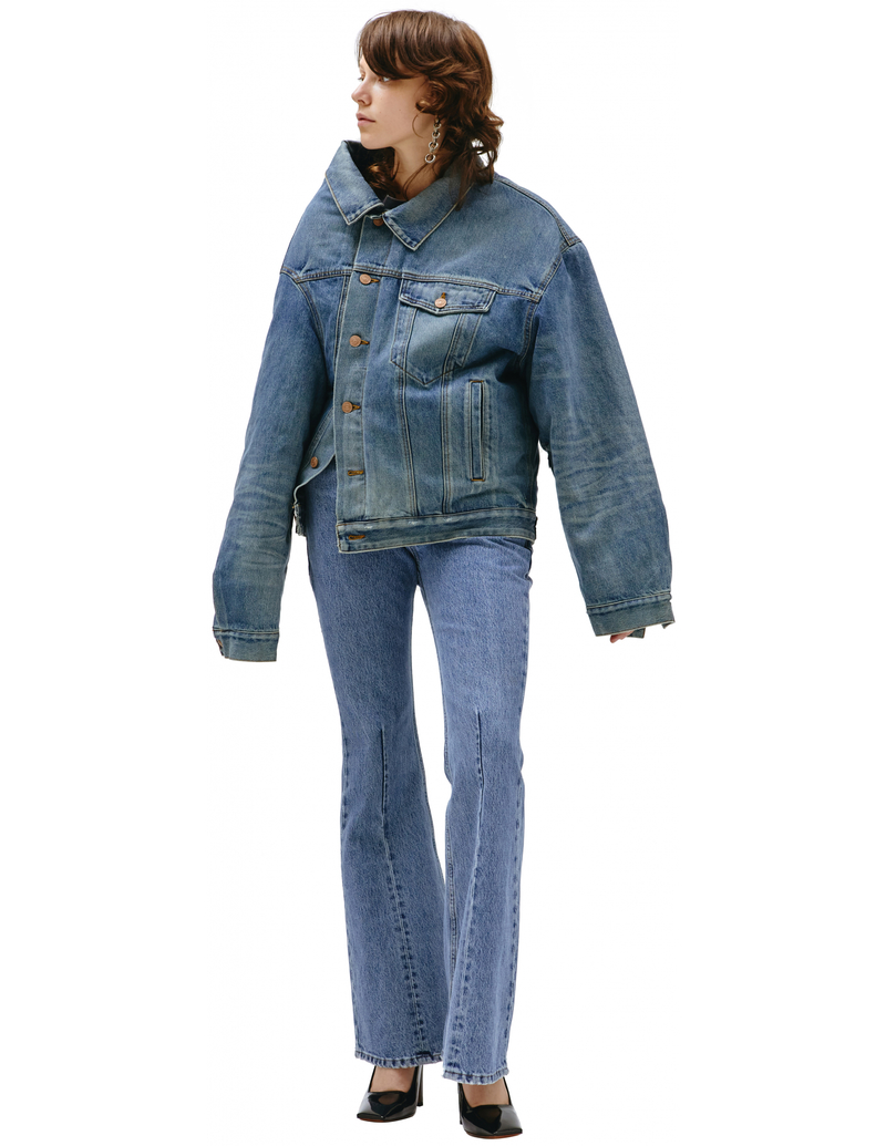 ジャケット Balenciaga Denim Jacket Men's Zip-up Denim Jacket in Blue | Balenciaga US