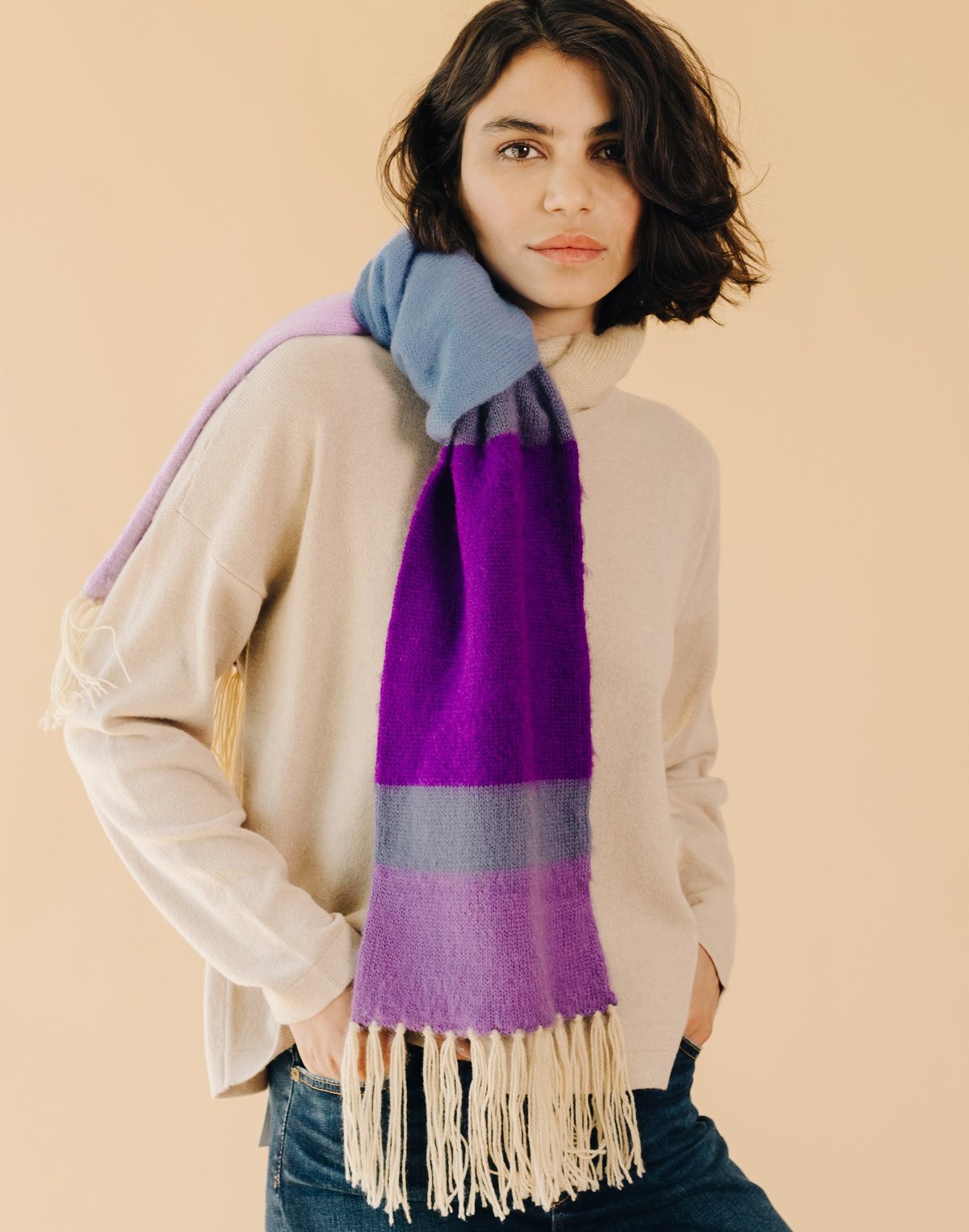 Ariana Bohling ATHENA SCARF - LILAC - Image 1 of 3
