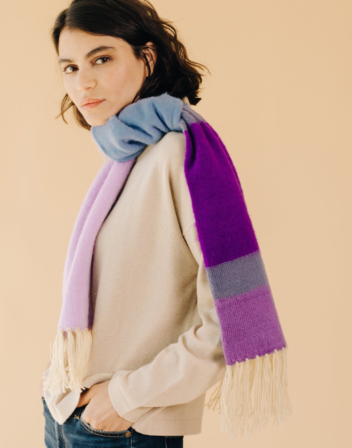 Ariana Bohling ATHENA SCARF - LILAC - Image 2 of 3