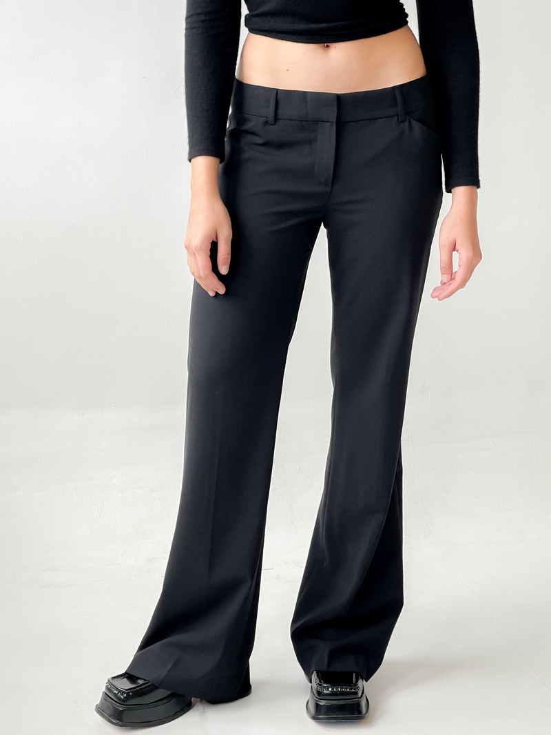 Vintage Low Rise Trousers - BLACK | Garmentory