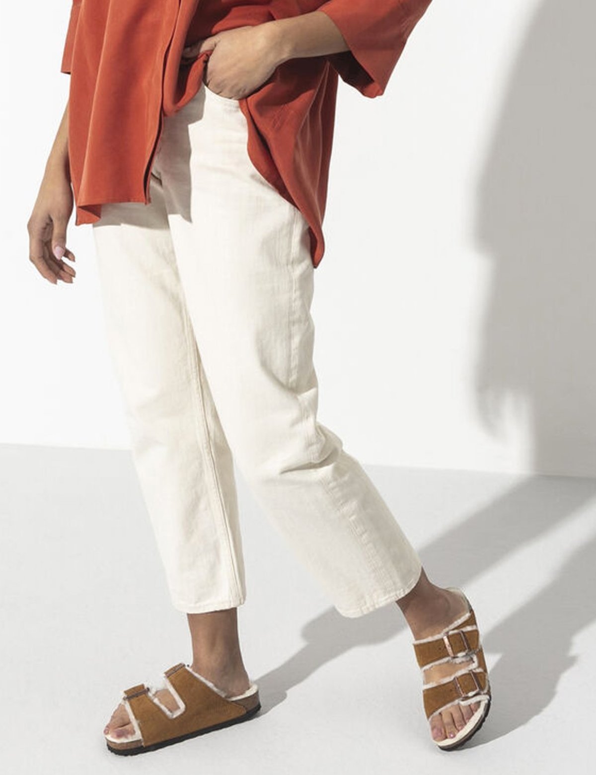 Birkenstock Arizona Shearling 'Narrow Fit' Sneakers