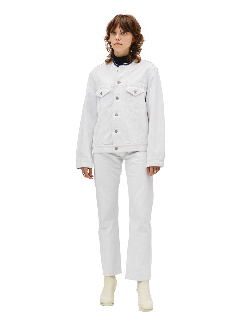 【送料&関税込】Maison Margiela Denim Jacket White Painted Maison Margiela Denim Jacket White Painted | italist, ALWAYS