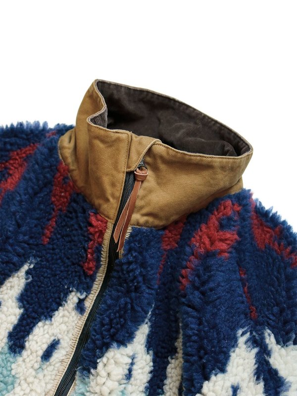 Kapital Chino x BOA Fleece NORDIC Anorak - Camel | Garmentory