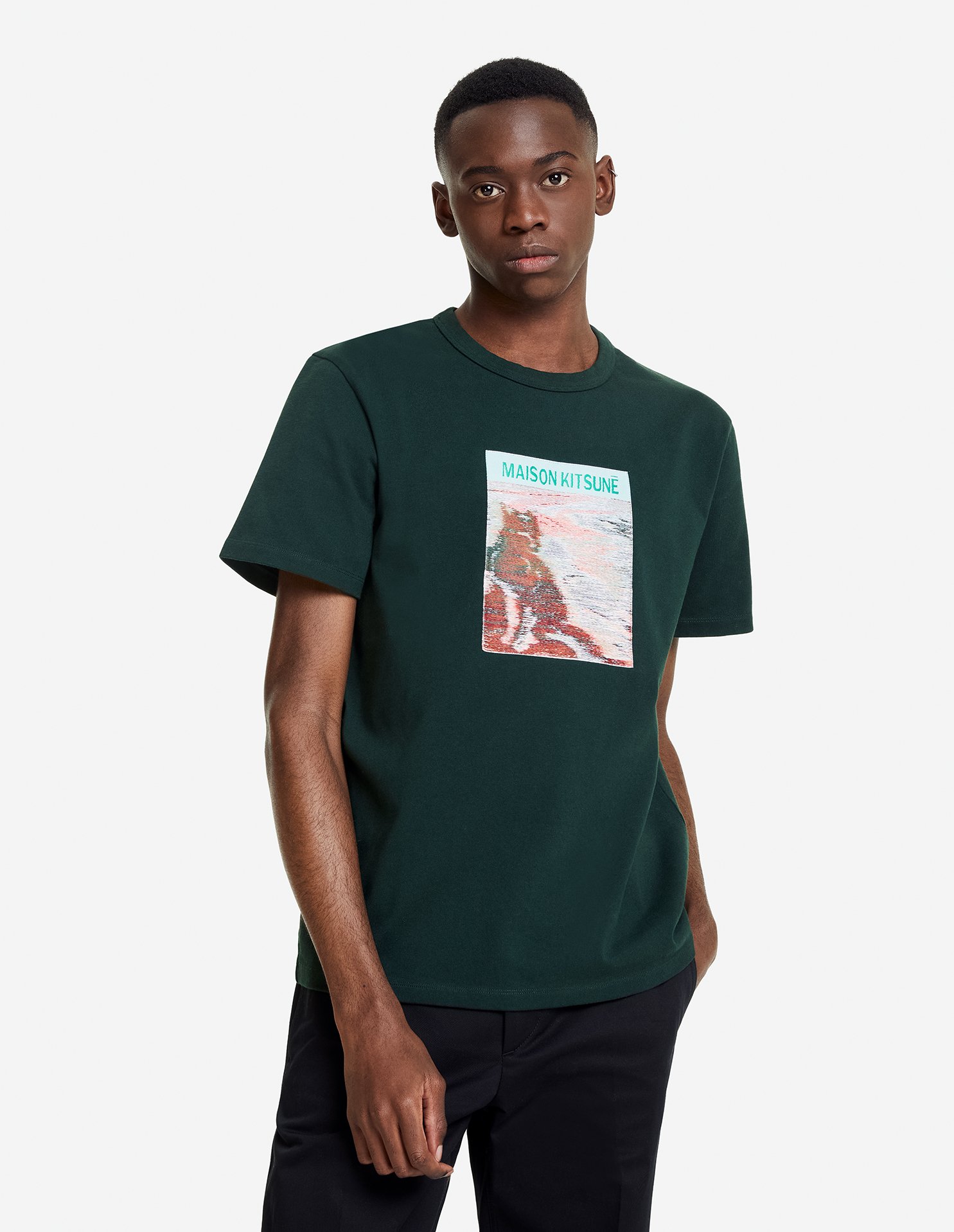 Kitsune Maison Kitsuné Photo Tag Classic Tee - Dark Green
