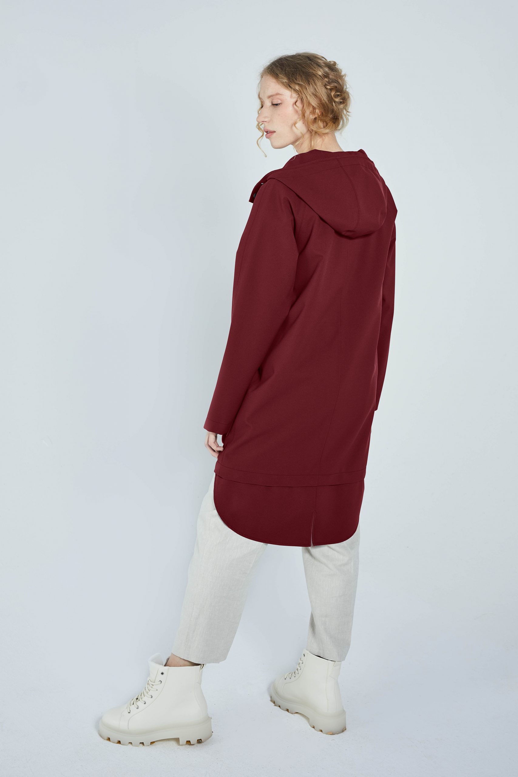 Ducktail Rainwear CITY RAINCOAT BURGUNDY Garmentory