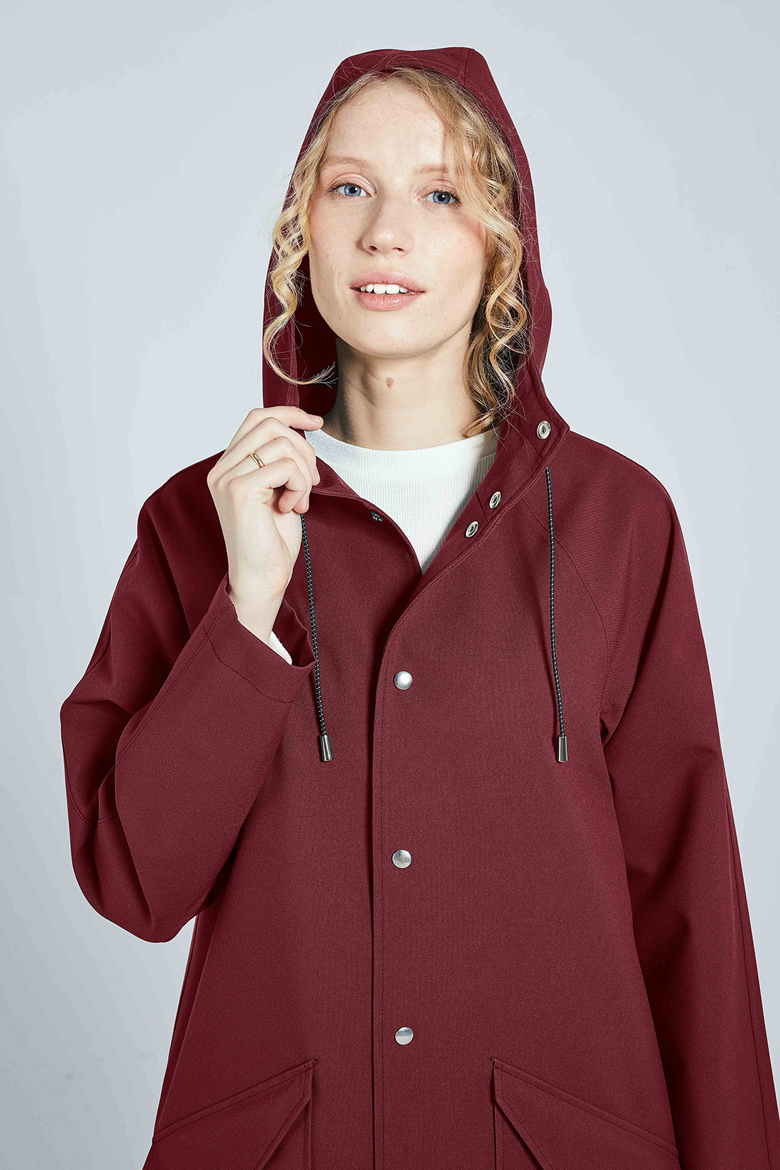 Ducktail Rainwear CITY RAINCOAT BURGUNDY Garmentory