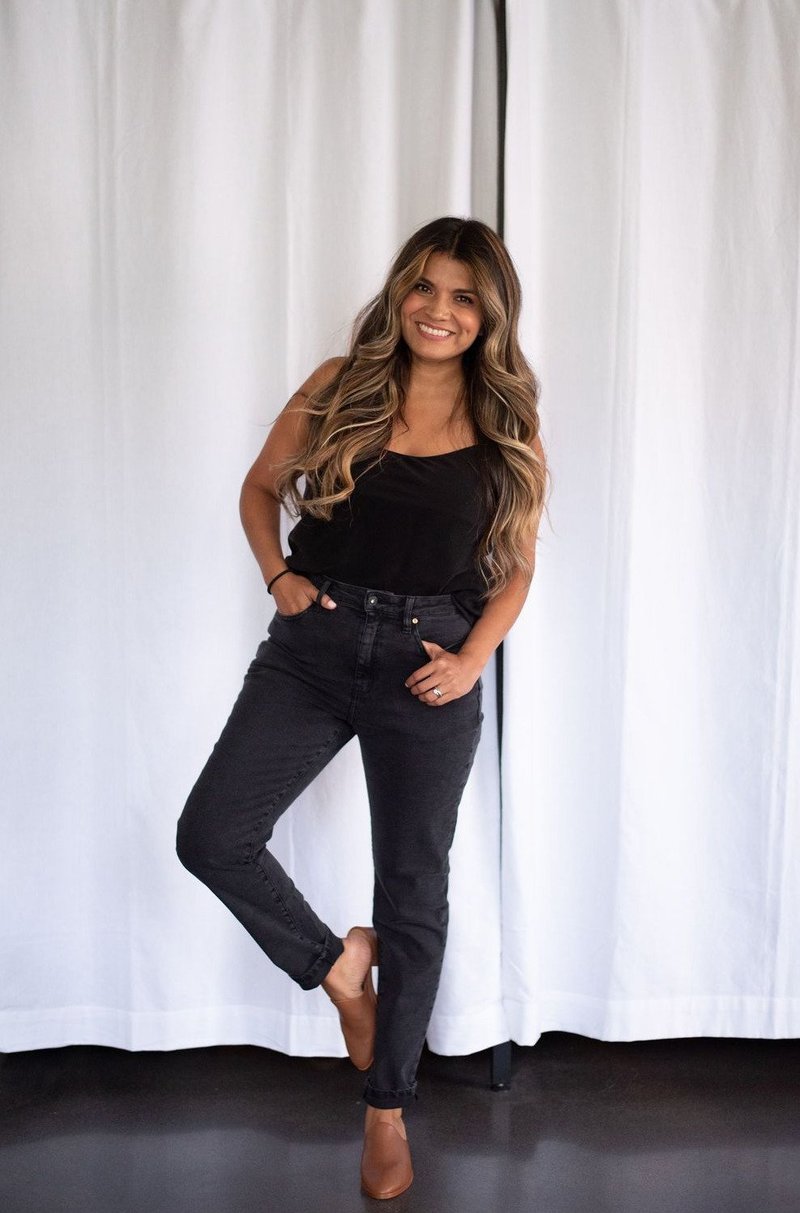 Outland denim Lucy High-Rise Relaxed Skinny DENIM Ink Garmentory