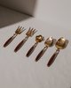 Complete Chest of Extinct Rosewood and Brass Flatware  - Thumbnail 1