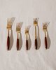 Complete Chest of Extinct Rosewood and Brass Flatware  - Thumbnail 2