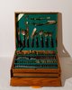 Complete Chest of Extinct Rosewood and Brass Flatware  - Thumbnail 6