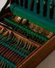 Complete Chest of Extinct Rosewood and Brass Flatware  - Thumbnail 8