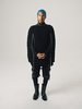 TAKAHIROMIYASHITA The Soloist. Wool Knit Zip Boat Neck Aran Cape - Black - Thumbnail 1