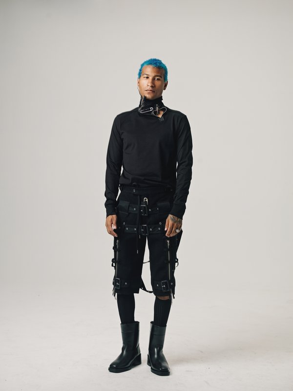 SoloIst music staff strapped ソロイスト パンツ 黒 TAKAHIROMIYASHITATheSoloist. / タカヒロミヤシタザソロイスト