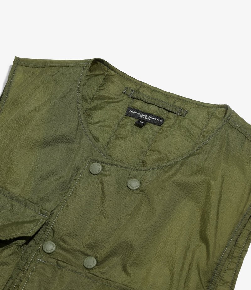 Engineered Garments Cover Vest - Olive Nylon | Garmentory