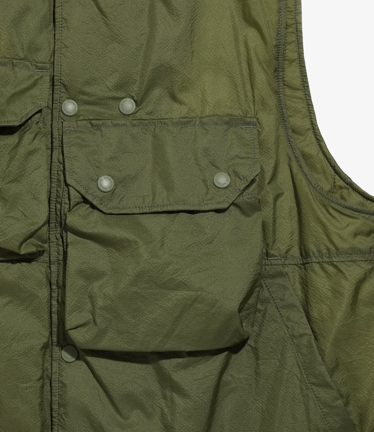 Engineered Garments Cover Vest - Olive Nylon | Garmentory