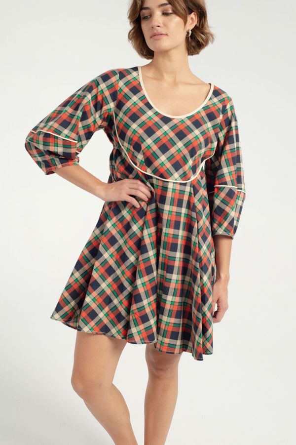 Rachel Antonoff Pat Tent Dress - Plaid | Garmentory Rachel Antonoff Pat Tent Dress - Plaid | Garmentory