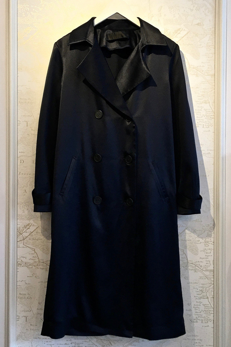 Jenni Kayne Silk Satin Trench Coat