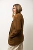 Vintage Linen Mix Blazer - Brown - Thumbnail 3