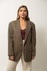 Vintage Houndstooth Blazer - TAN - Thumbnail 2