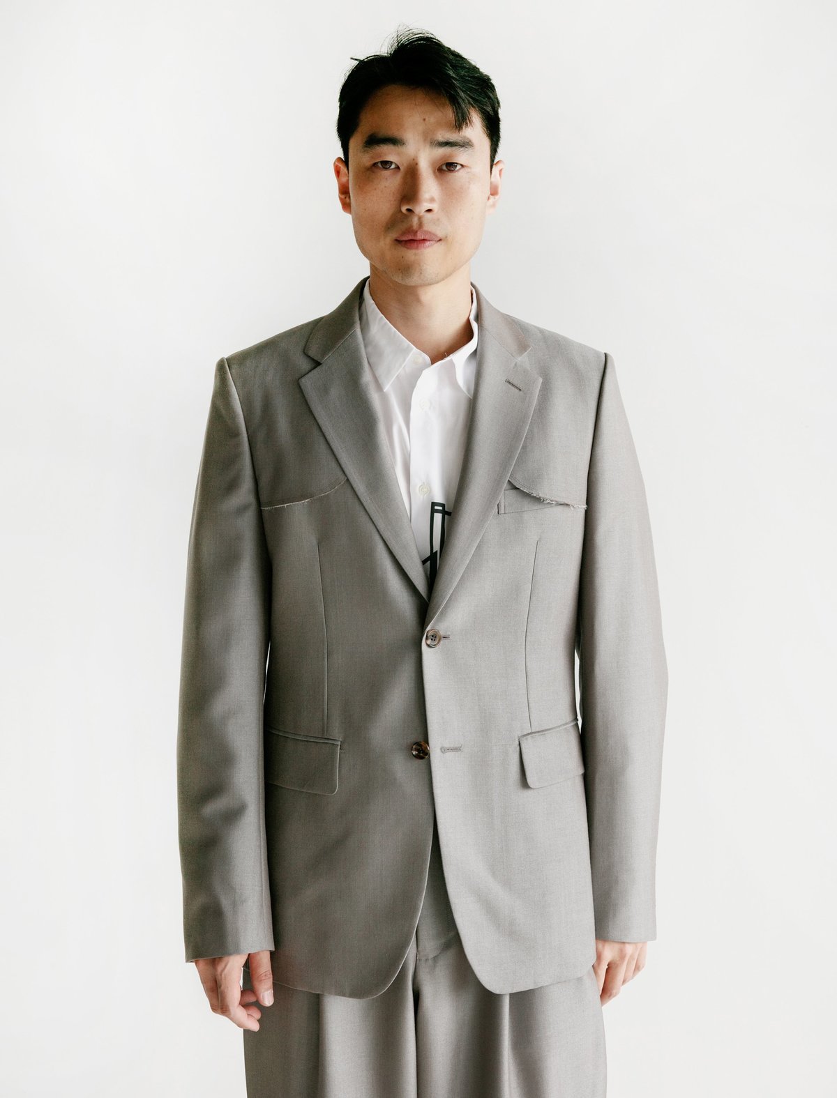 【MODERNIF】Rawdon wool suit jacket mfpen - Wool Suit Jacket - Gray mfpen