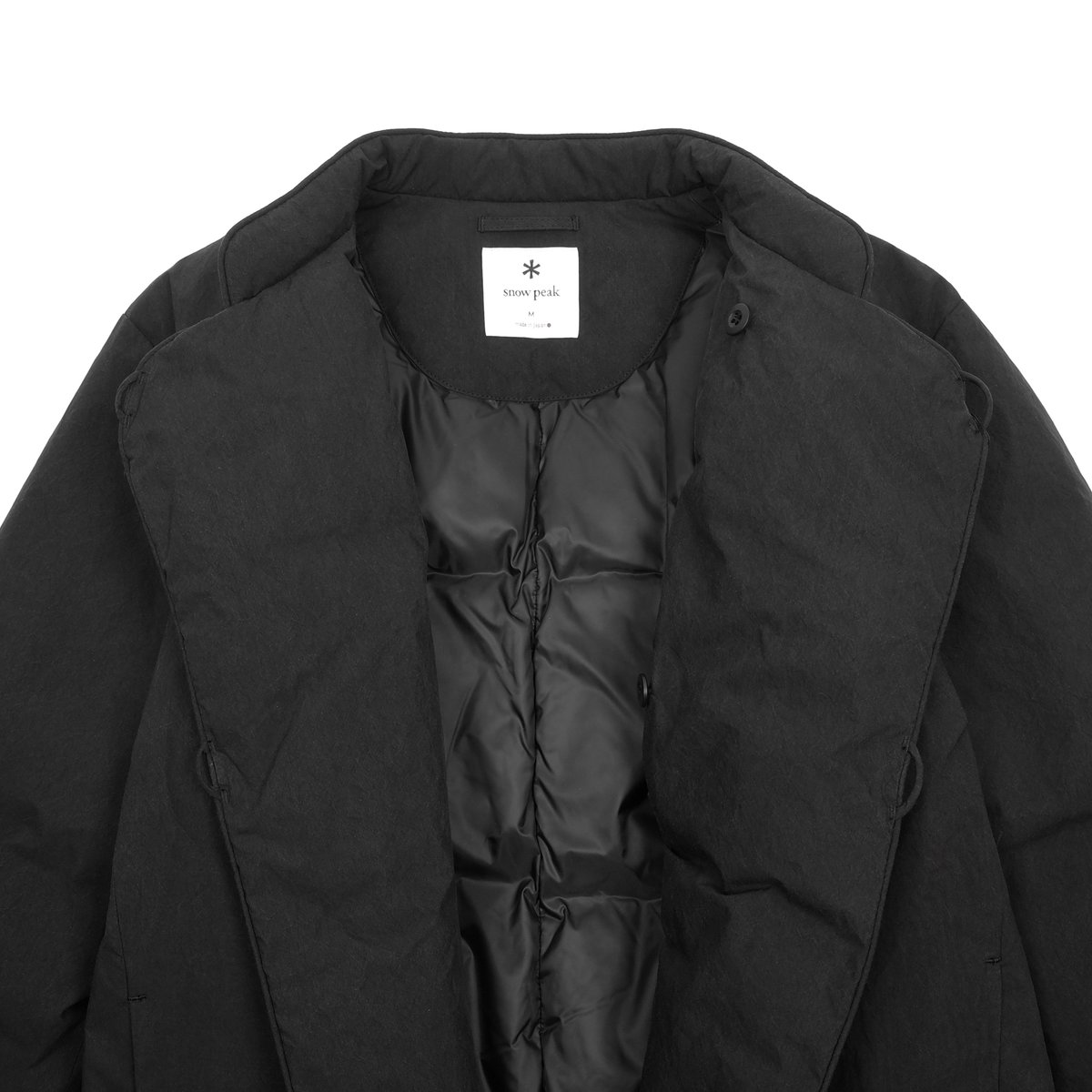 Snow Peak INDIGO C/N DOWN JACKET - BLACK | Garmentory
