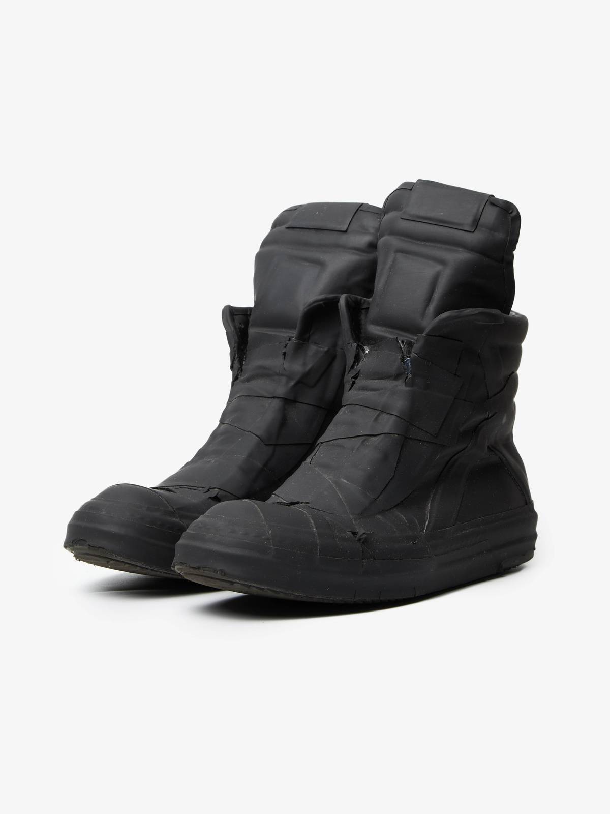 PRE-LOVED Rick Owens Drkshdw Geobasket High Boots - black | Garmentory