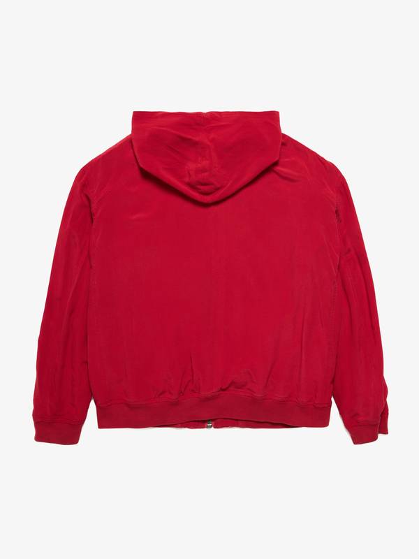 Haider Ackermann Zipped Silk Hoodie sweater - red | Garmentory