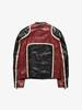 Prada Male Moto Styled Leather Jacket - black/red - Thumbnail 2