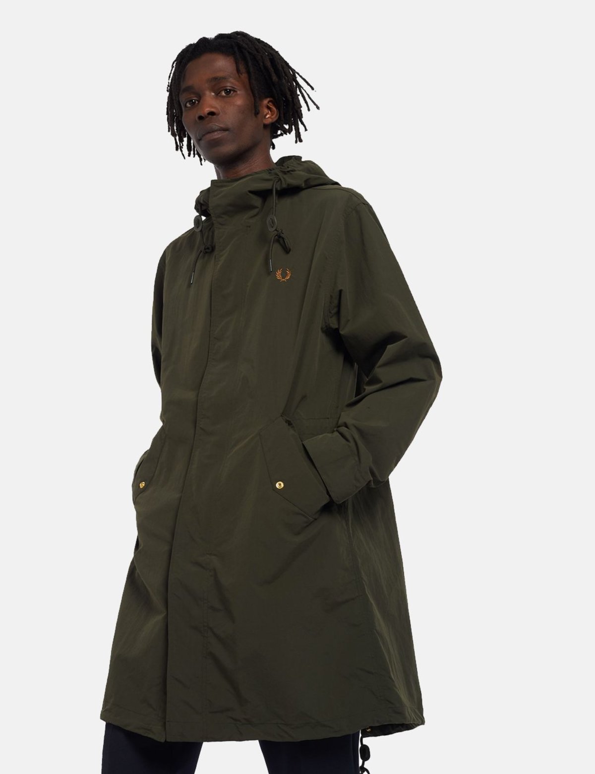 Fred Perry Shell Parka - Hunting green | Garmentory