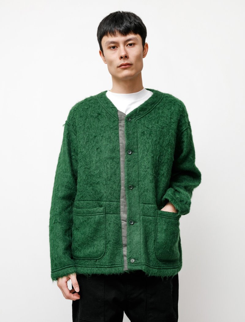 トップス Mohair Cardigan Military Green M Needles Zipped Mohair Cardigan Solid Emerald – Neighbour
