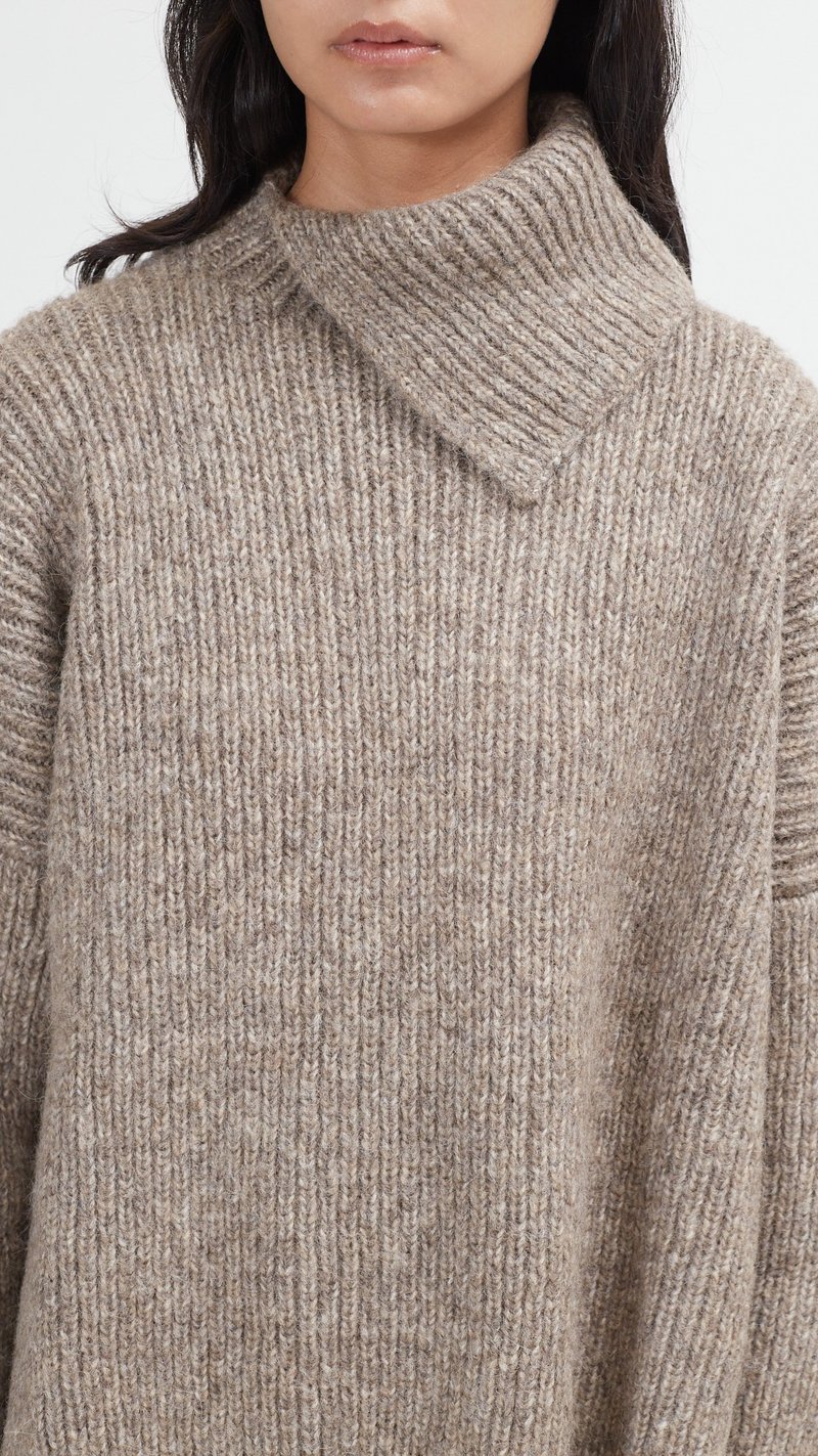 LAUREN MANOOGIAN　RIB SPLIT TURTLENECK Rib Split Turtleneck in Cinder by Lauren Manoogian – Idlewild