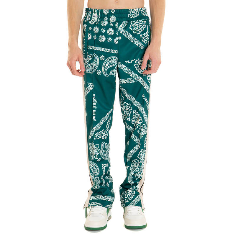 パンツ Palm Angels Straight paisley print pants Palm Angels Black and Pink Classic Track Pants Palm Angels